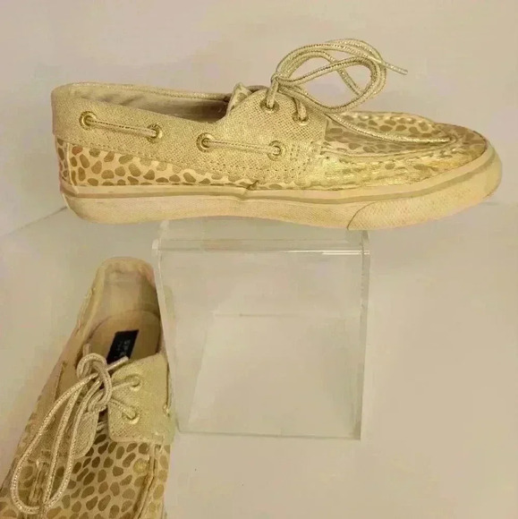 Sperry Girls Bahama Gold/Abstract Dot Casual Shoes Size 1.5M - Picture 4 of 9